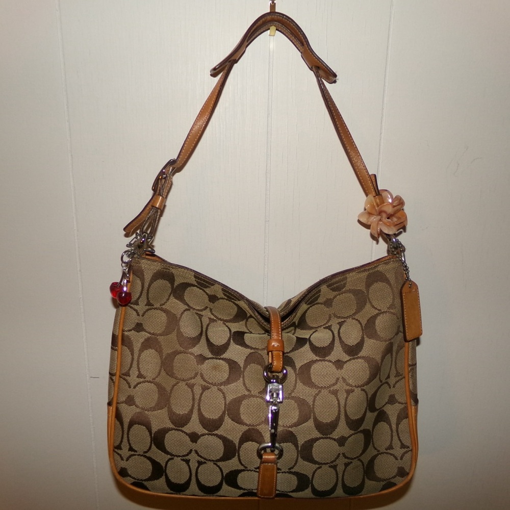Coach Brown Signature Shoulder Bag